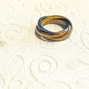 Stainless steel trinity ring